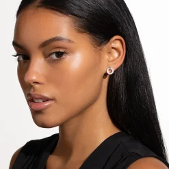 Circle Diamond Stud Earrings