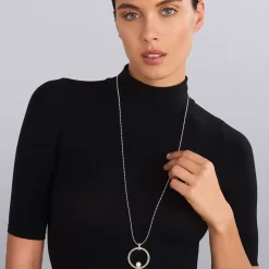 Circle Pearl Statement Necklace
