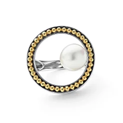 Circle Pearl Statement Ring