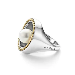 Circle Pearl Statement Ring
