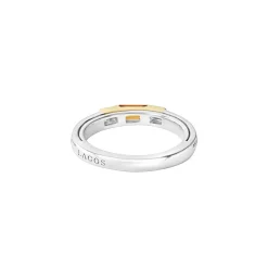 Citrine and Diamond Stacking Ring