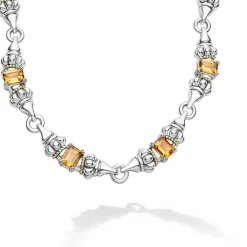 Citrine Caviar Beaded Necklace