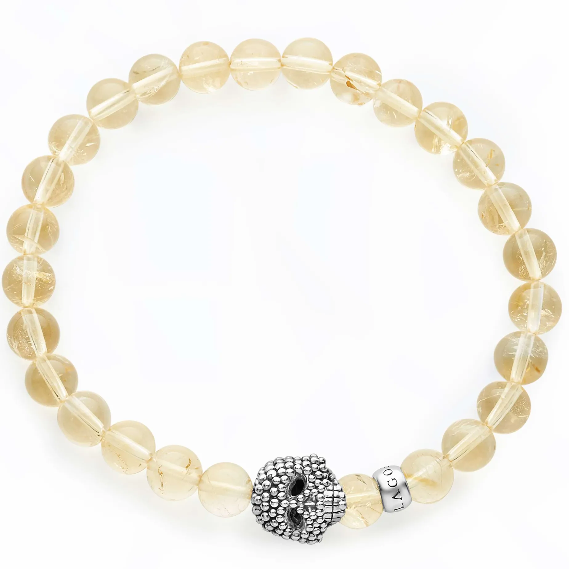 Citrine Skull Bracelet