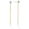 Convertible Chain Diamond Stud Earrings