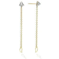 Convertible Chain Diamond Stud Earrings