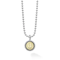 D Initial Charm Necklace