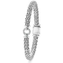 Diamond Circle Caviar Bracelet | 6mm