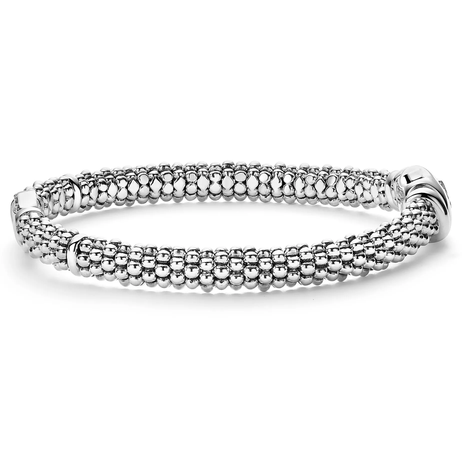 Diamond Circle Caviar Bracelet | 6mm