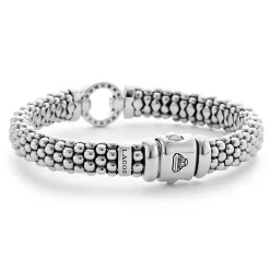 Diamond Circle Caviar Bracelet | 9mm