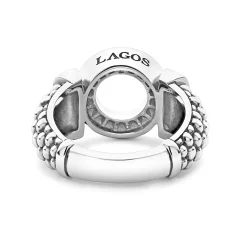 Diamond Circle Caviar Ring