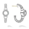 Diamond Circle Half Hoop Earrings