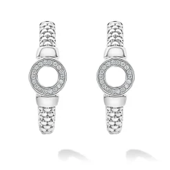Diamond Circle Half Hoop Earrings