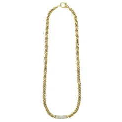 Diamond Medium Station Caviar Necklace