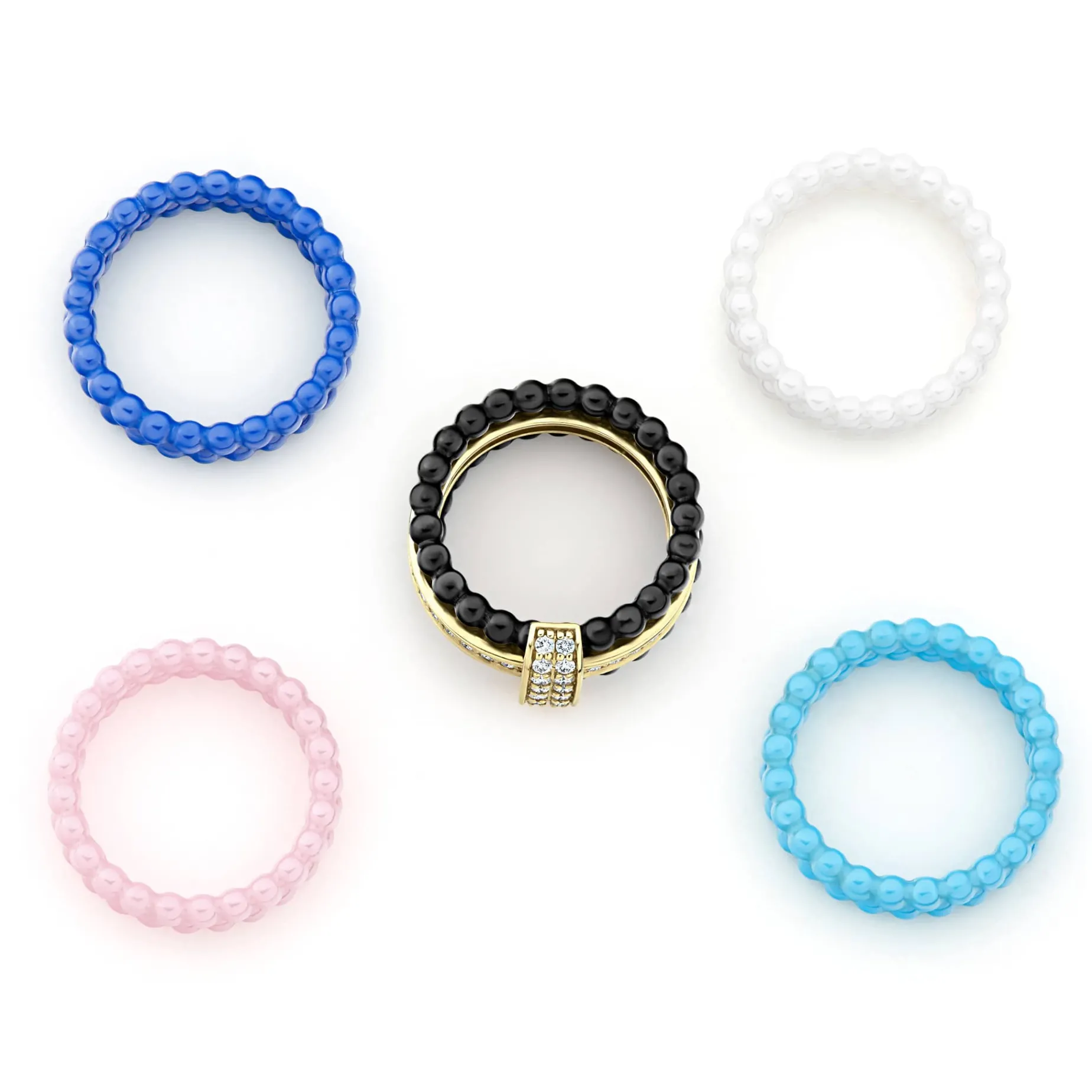 Diamond Stacking Ring Set