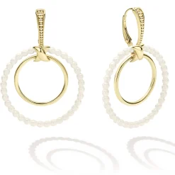 Double Circle 18K Gold Earring Set