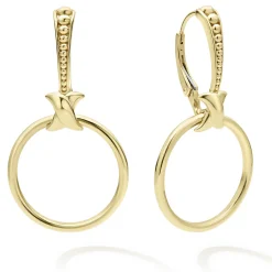 Double Circle 18K Gold Earring Set