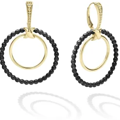 Double Circle 18K Gold Earring Set