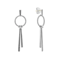 Double Station Linear Drop Earrings