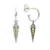 Drop Pyramid Hoop Earrings