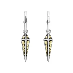 Drop Pyramid Hoop Earrings