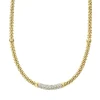 Eight Gold Station Diamond Caviar Necklace | 3mm