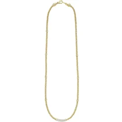 Eight Gold Station Diamond Caviar Necklace | 3mm