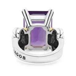 Extra Large Emerald-Cut Amethyst Ring