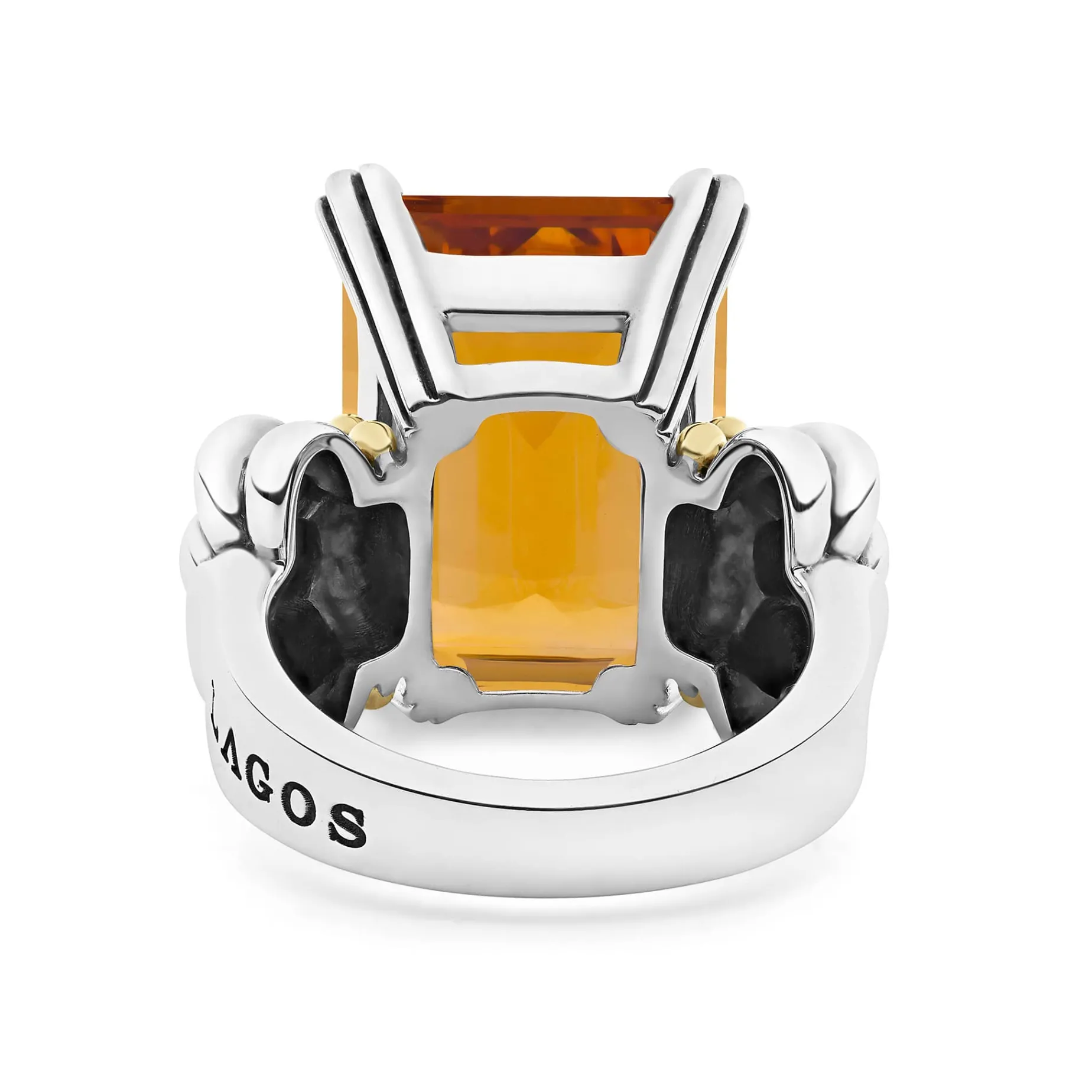Extra Large Emerald-Cut Citrine Ring