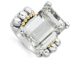 Extra Large Emerald-Cut White Topaz Ring