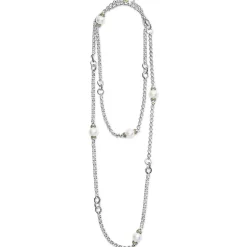 Five Pearl Link Necklace