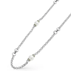 Five Pearl Link Necklace