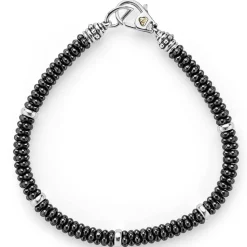 Five Silver Station Ceramic Bracelet | 5mm