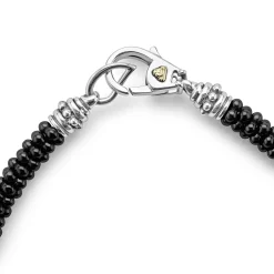 Five Silver Station Ceramic Bracelet | 5mm