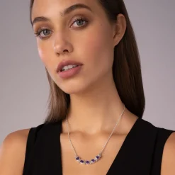 Five Station Amethyst Necklace