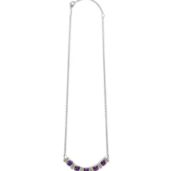 Five Station Amethyst Necklace