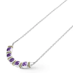 Five Station Amethyst Necklace