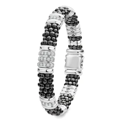 Five Station Ceramic Diamond Bracelet | 9mm