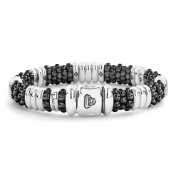Five Station Ceramic Diamond Bracelet | 9mm