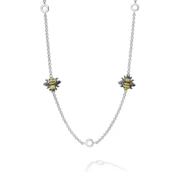 Five Station Honeybee Necklace