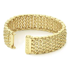 Five Station 18K Gold Diamond Bracelet | 20mm