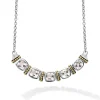 Five Station White Topaz Necklace