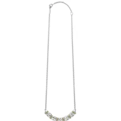 Five Station White Topaz Necklace