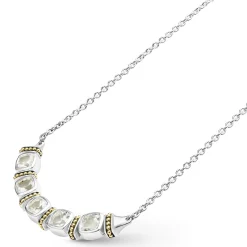 Five Station White Topaz Necklace