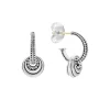 Fluted Disc Beaded Hoop Earrings