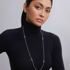 Fluted Link Station Necklace