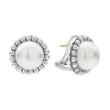 Fluted Pearl Stud Earrings