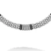 Four Station Diamond Caviar Necklace