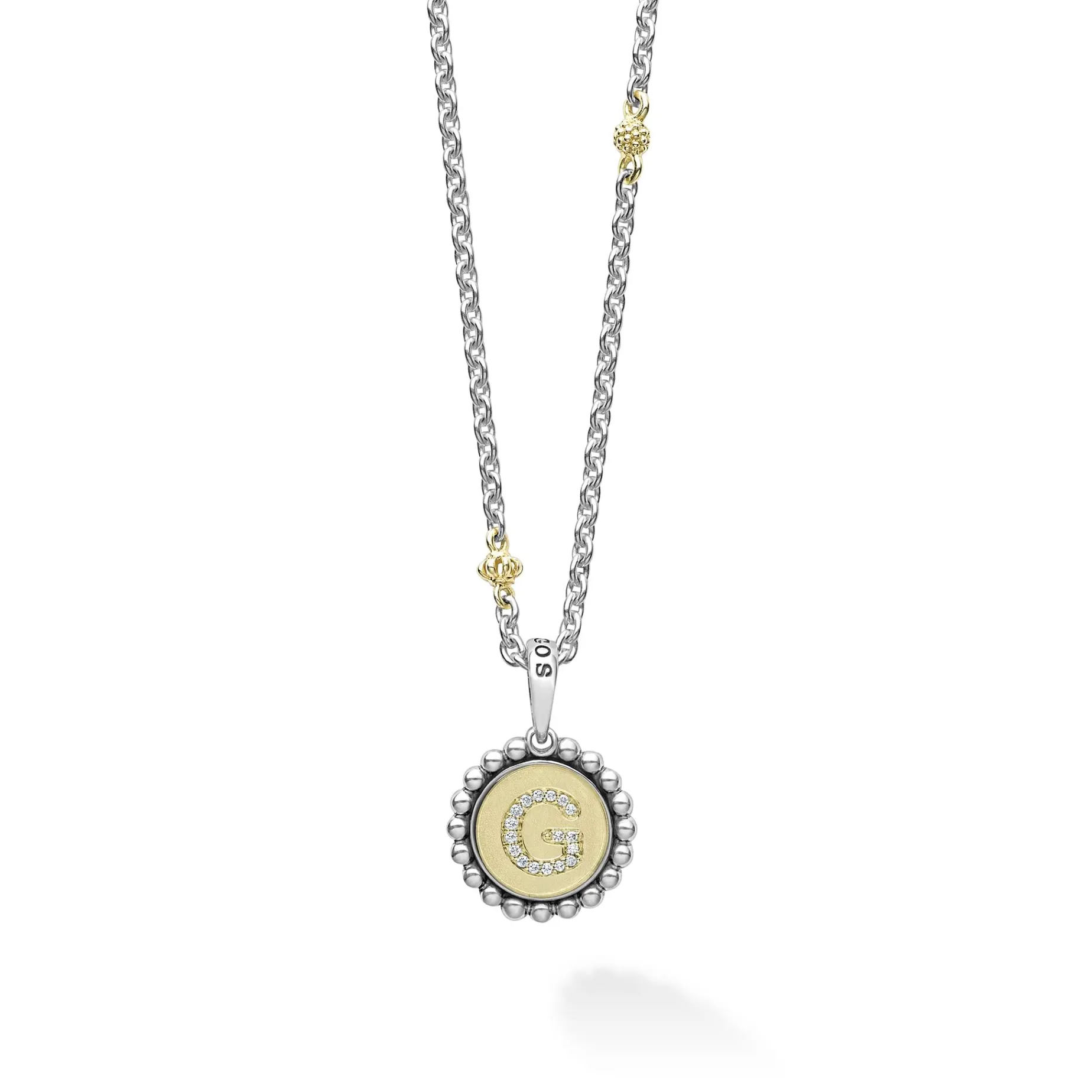 G Initial Diamond Charm Necklace