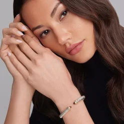 Garnet Cuff Bracelet | 8mm