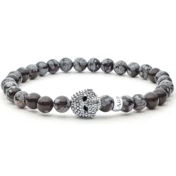 Gemstone Skull Stretch Bracelet Gift Set
